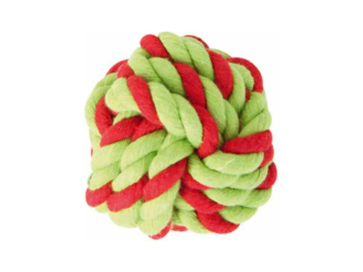 Jouet pour Chien "Balle à Corde" 7cm Rouge