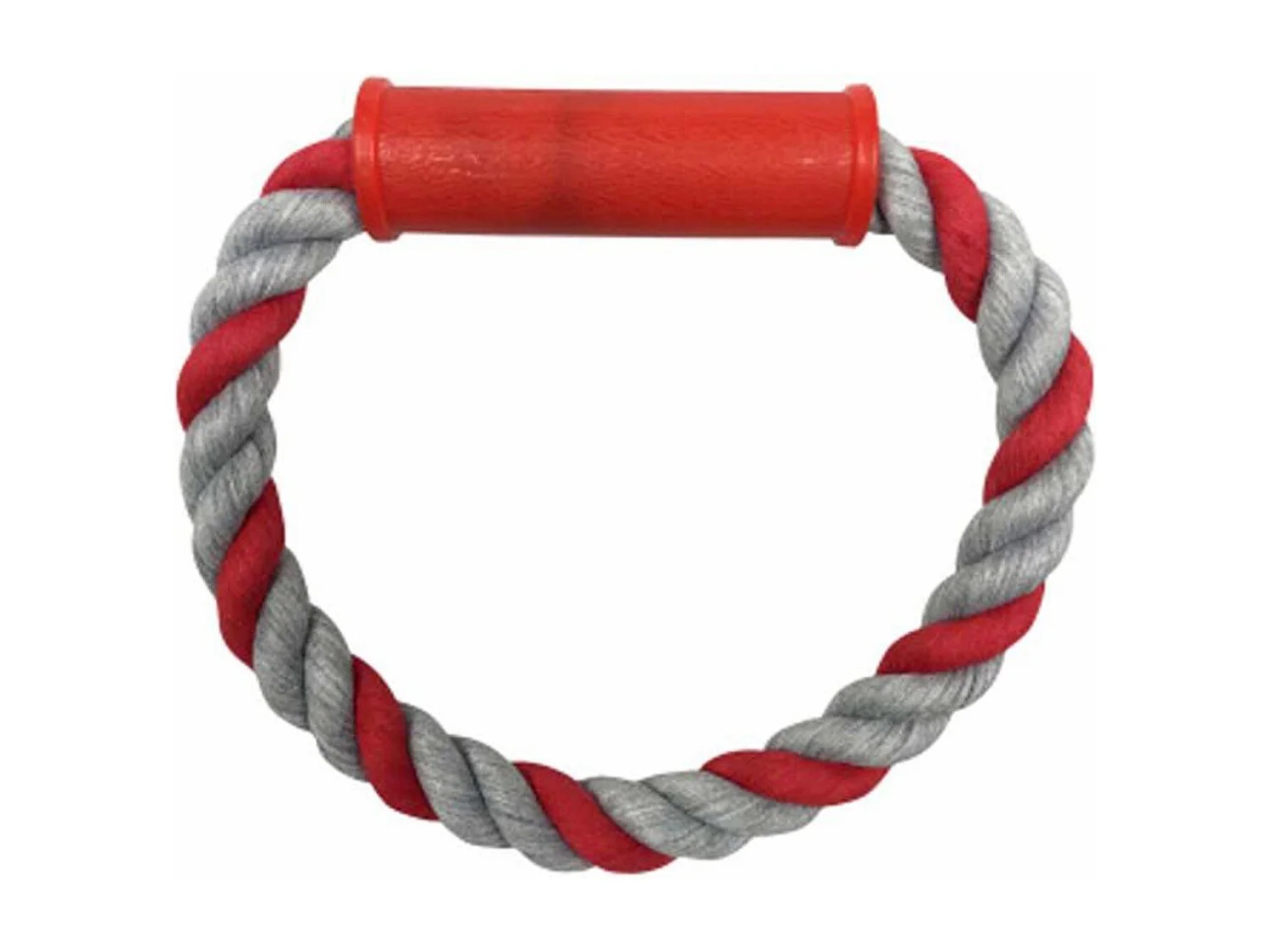 Jouet pour Chien "Corde & Poignée" 7cm Rouge