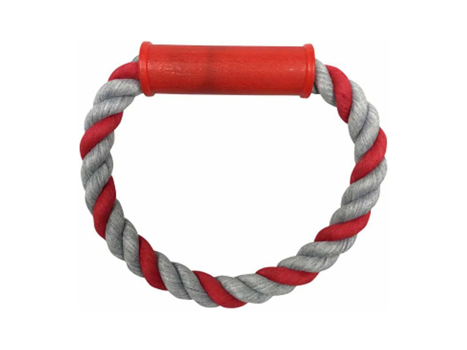 Jouet pour Chien "Corde & Poignée" 7cm Rouge