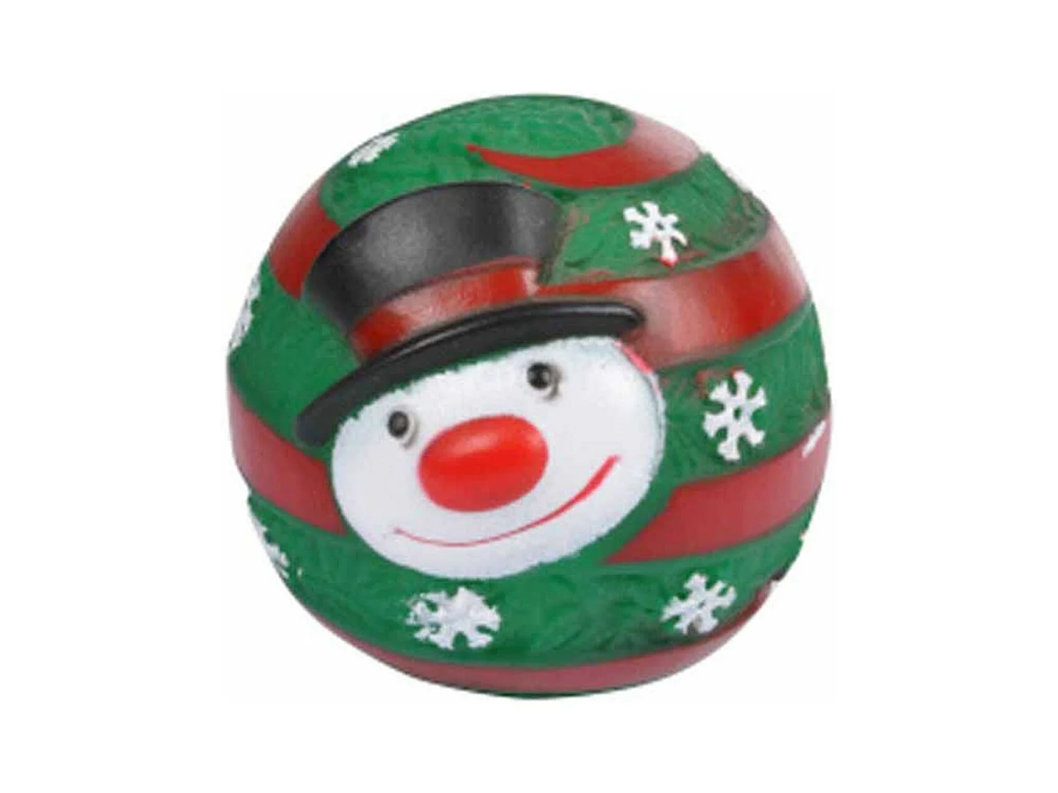 Balle pour Chien "Bonhomme de Neige" 9cm Vert