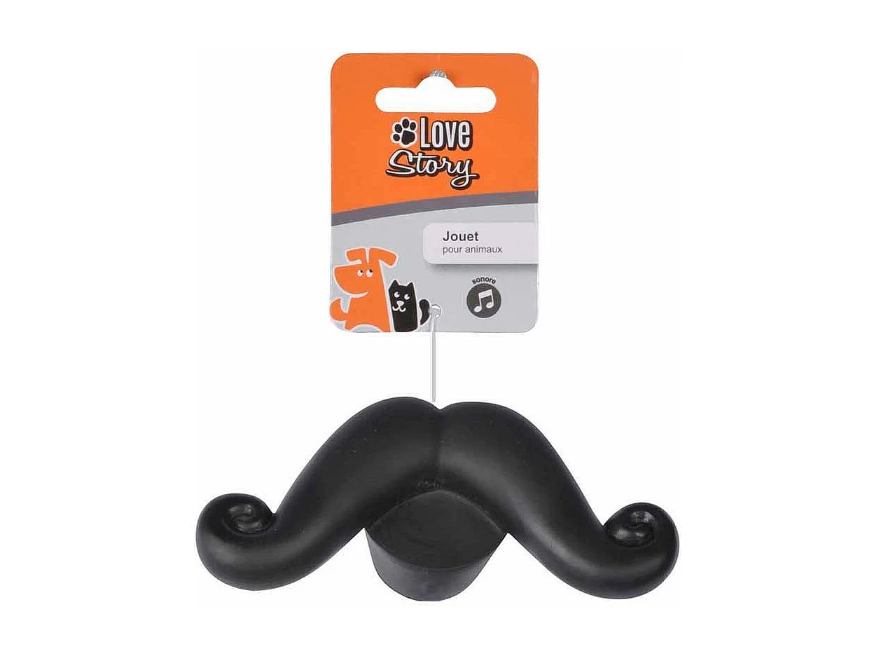 Jouet pour Chien "Moustache" 14cm Noir