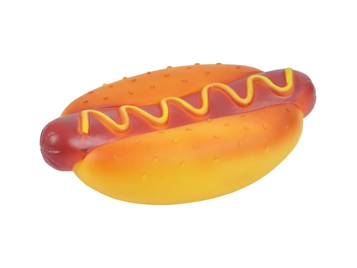 Jouet pour Chien "Hot Dog" 15cm Orange
