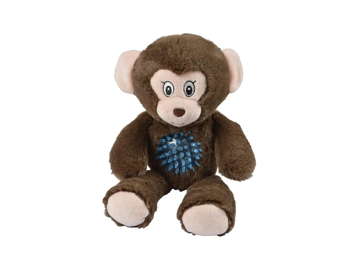 Jouet pour Chien Sonore "Filou le Singe" 27cm Marron