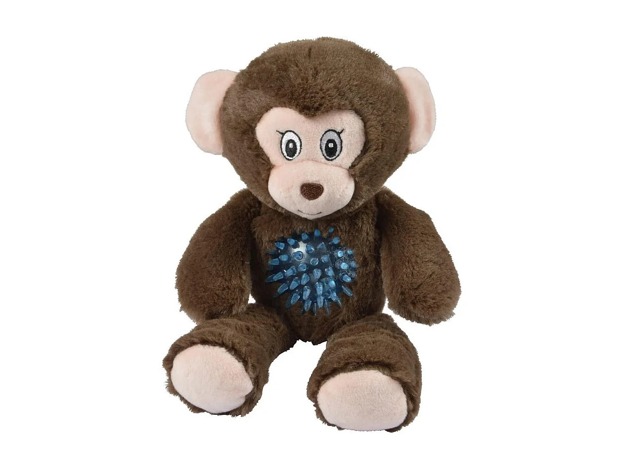 Jouet pour Chien Sonore "Filou le Singe" 27cm Marron
