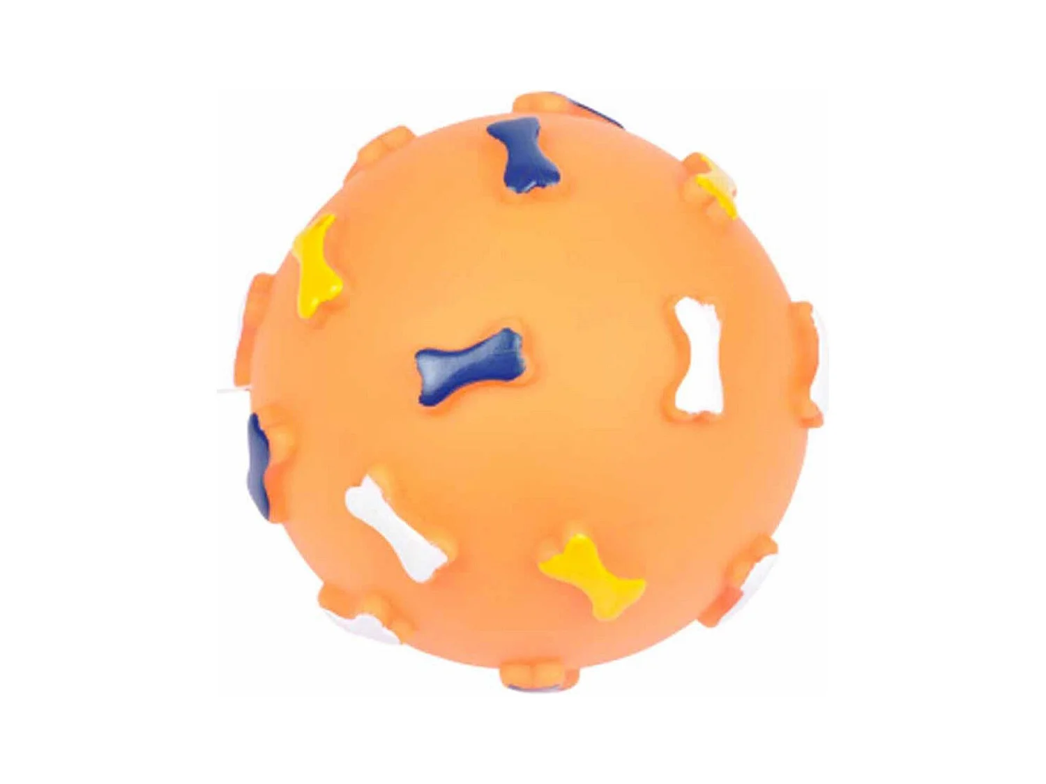 Jouet pour Chien "Balle Sonore Motifs" 12cm Orange