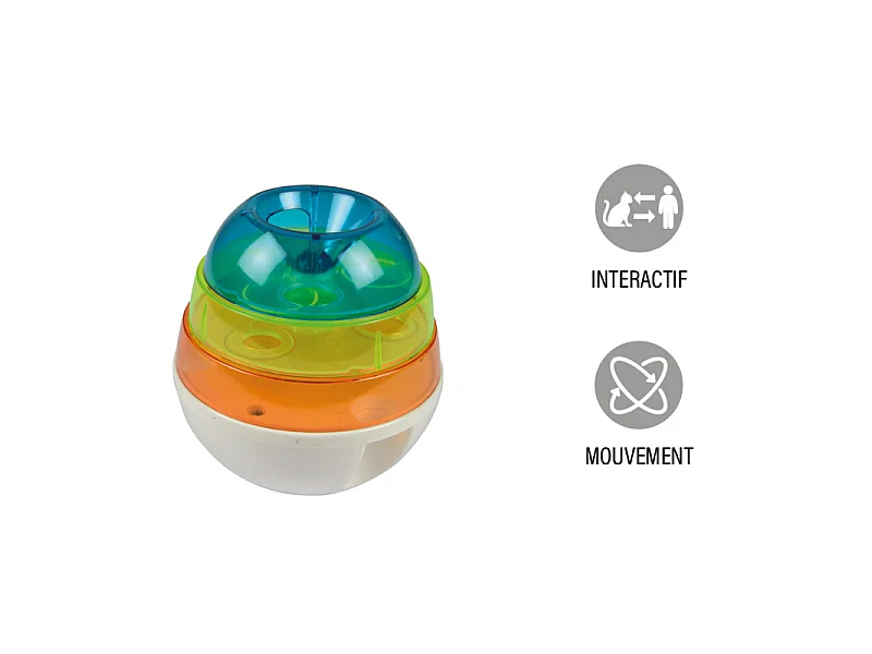 Jouet pour Chien Interactif "Culbuto" 12cm Multicolore