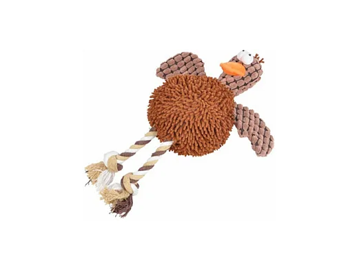 Peluche pour Chien "Canard" 28cm Marron