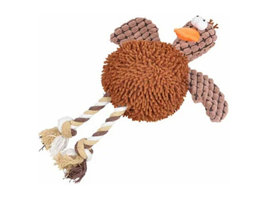 Peluche pour Chien "Canard" 28cm Marron