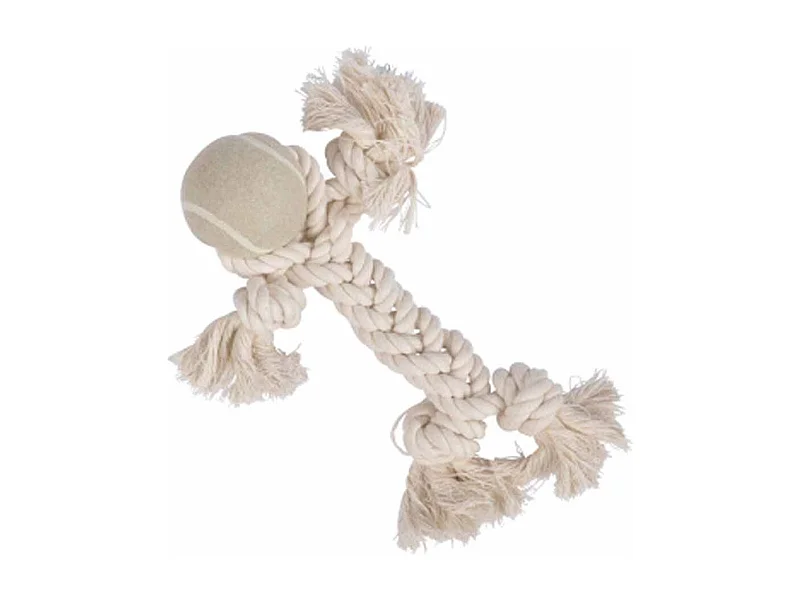Jouet Bonhomme pour Chien "Slow Life" 25cm Écru