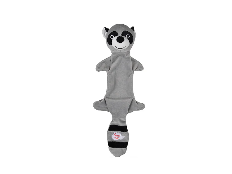 Peluche pour Chien "Raton Laveur" 45cm Gris