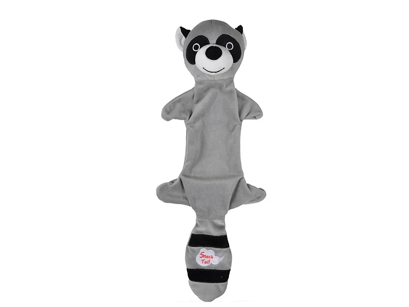 Peluche pour Chien "Raton Laveur" 45cm Gris