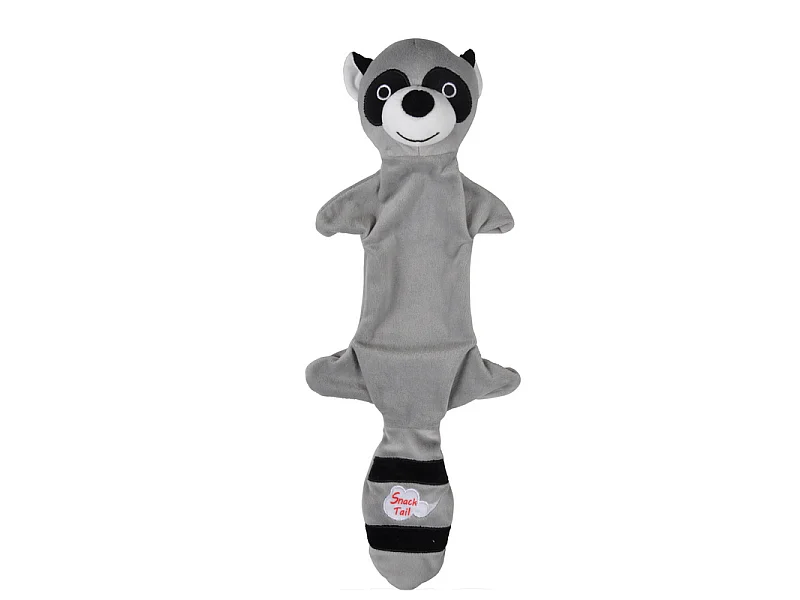 Peluche pour Chien "Raton Laveur" 45cm Gris