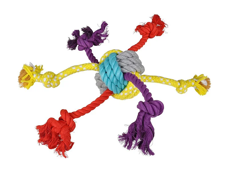 Jouet pour Chien "Corde & 6 Nœuds" 42cm Multicolore