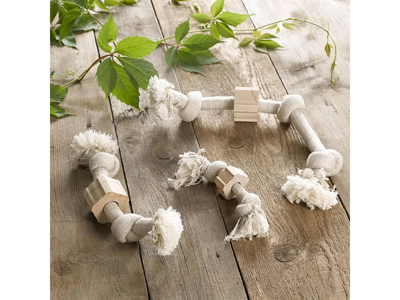 Jouet pour Chien "Corde 3 Nœuds" 48cm Naturel