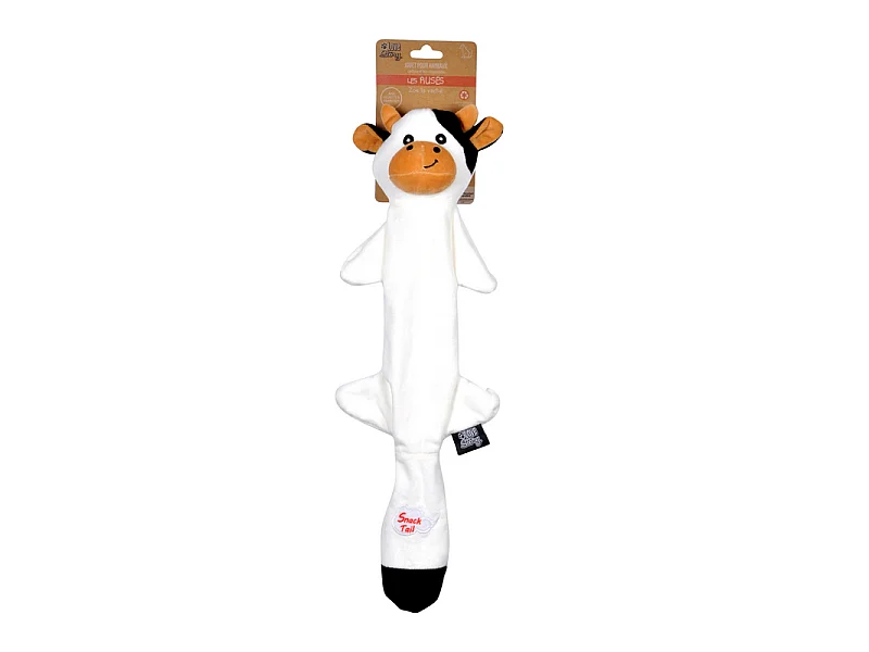 Peluche pour Chien "Vache" 45cm Noir & Blanc