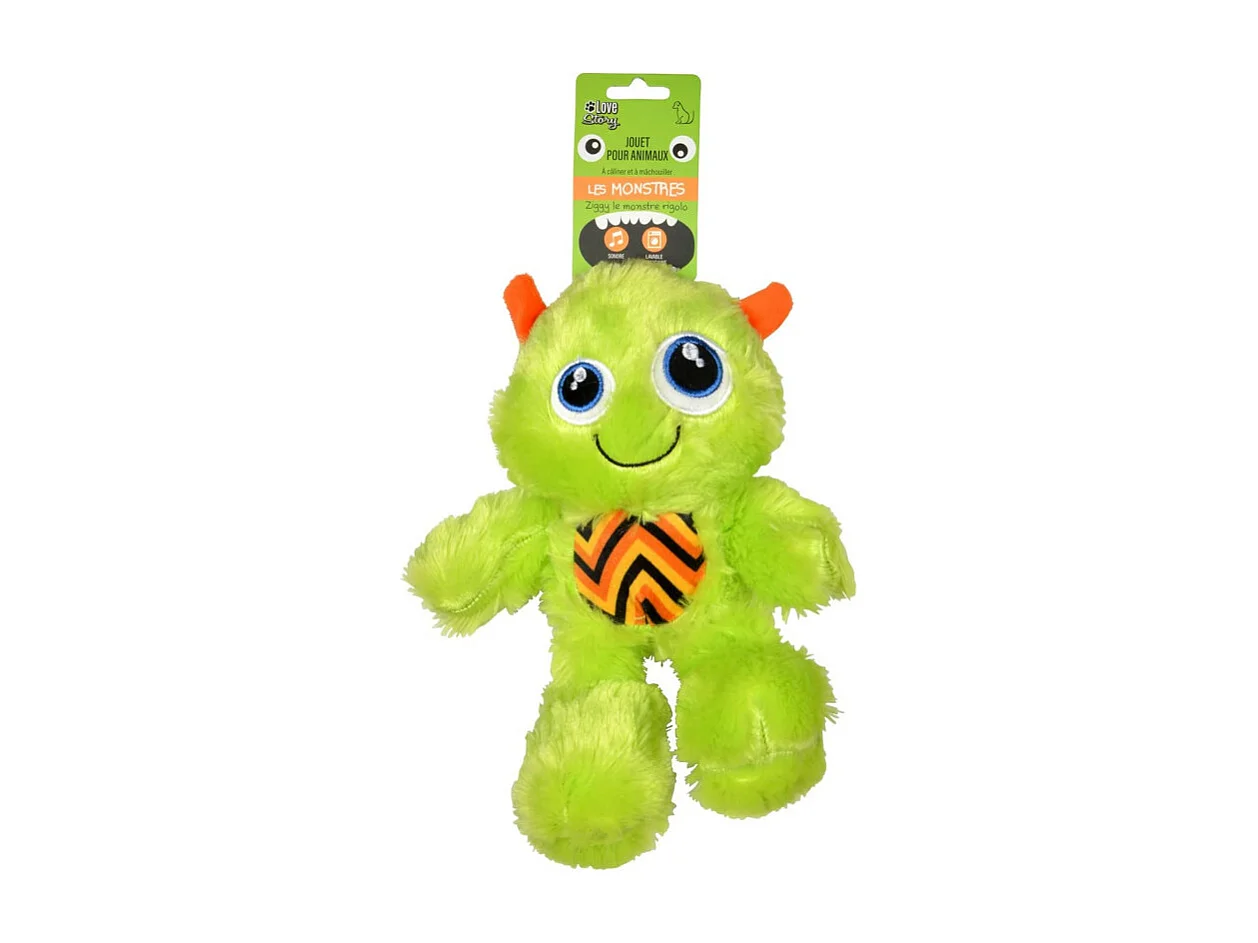 Jouet pour Chien "Ziggy le Monstre" 31cm Vert