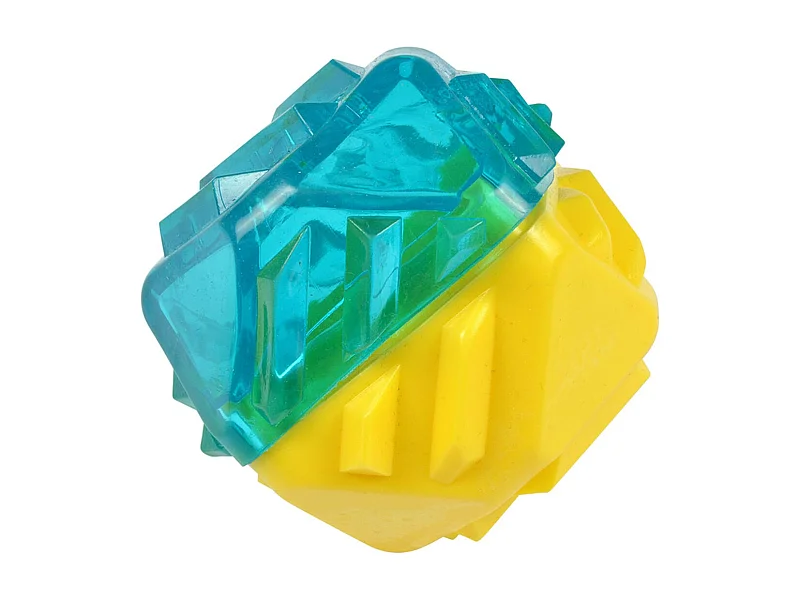Jouet pour Chien Givré "Diamant" 7cm Bleu & Jaune