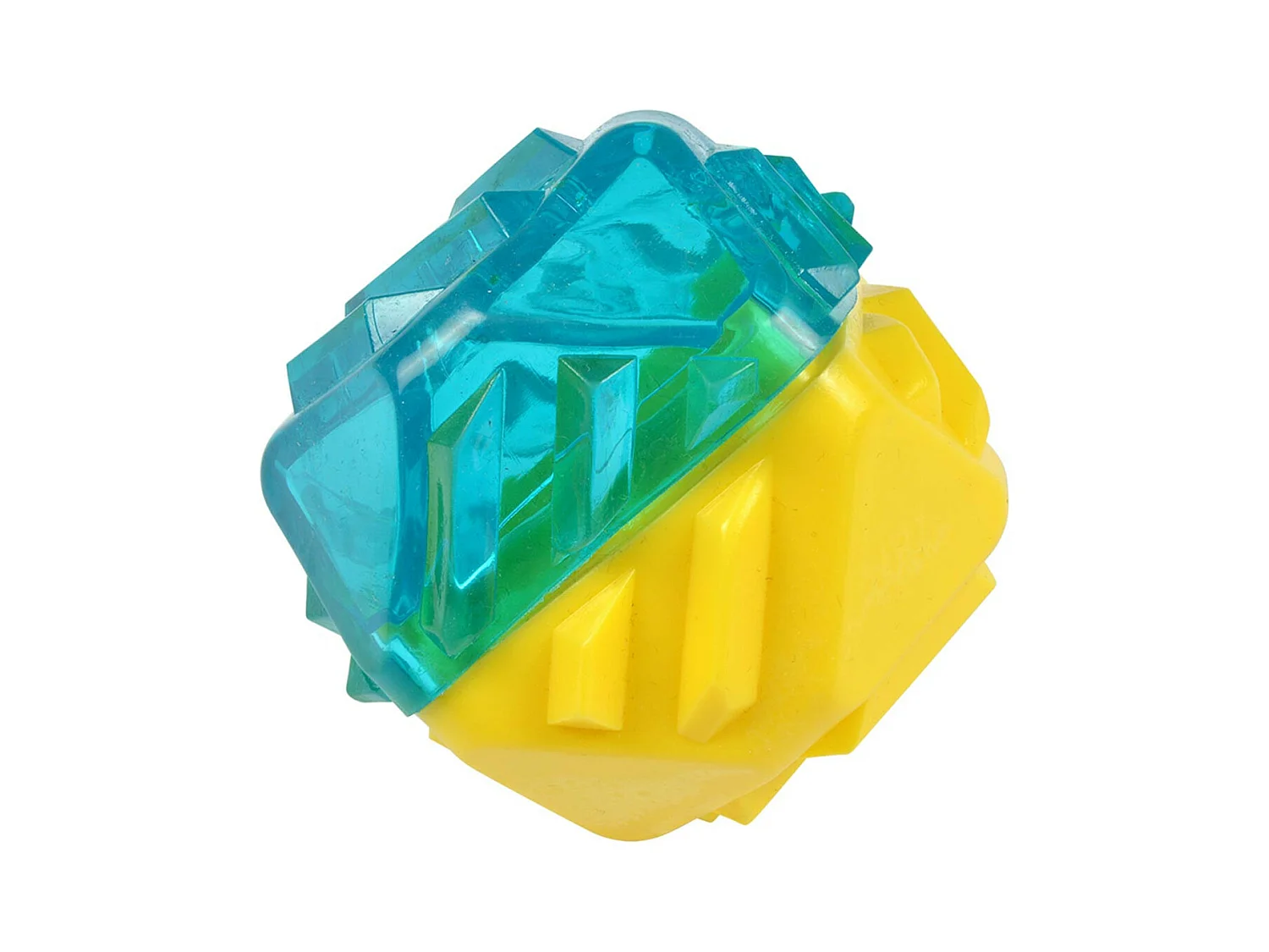 Jouet pour Chien Givré "Diamant" 7cm Bleu & Jaune