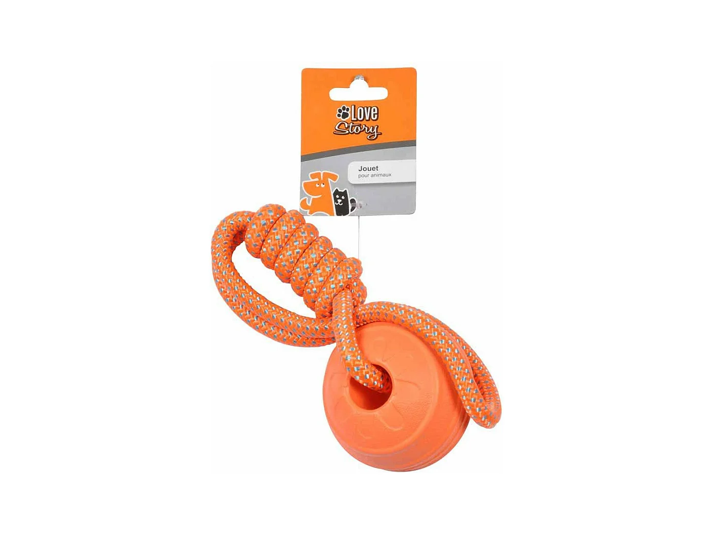Jouet pour Chien "Balle Fitness Eva" 33cm Orange