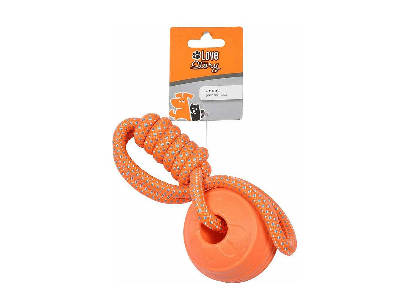 Jouet pour Chien "Balle Fitness Eva" 33cm Orange