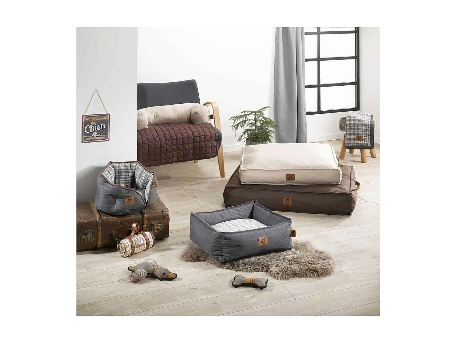 Jouet pour Chien Sonore "Héritage" 35cm Noisette