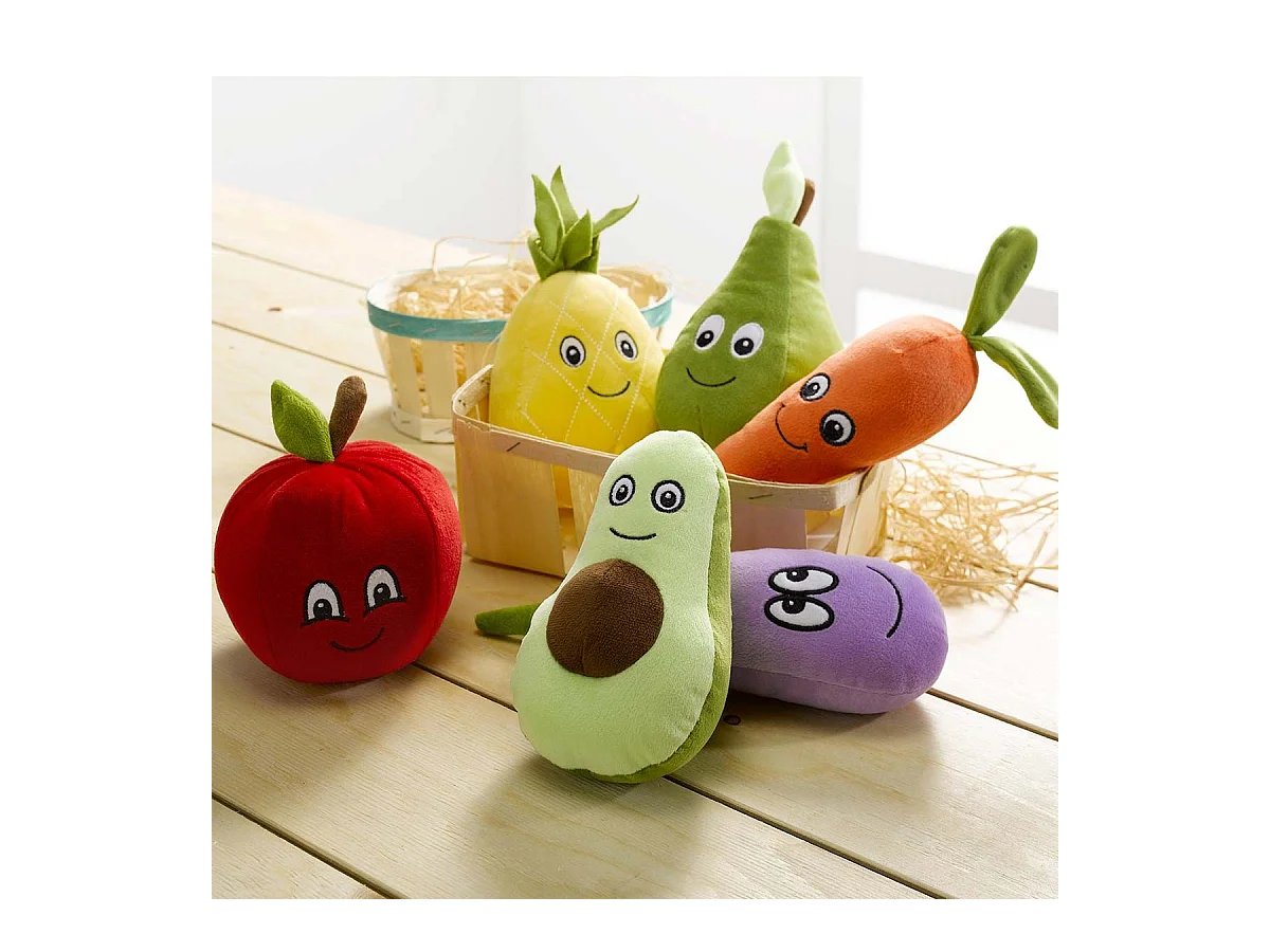 Peluche pour Chien "Poire" 18cm Vert