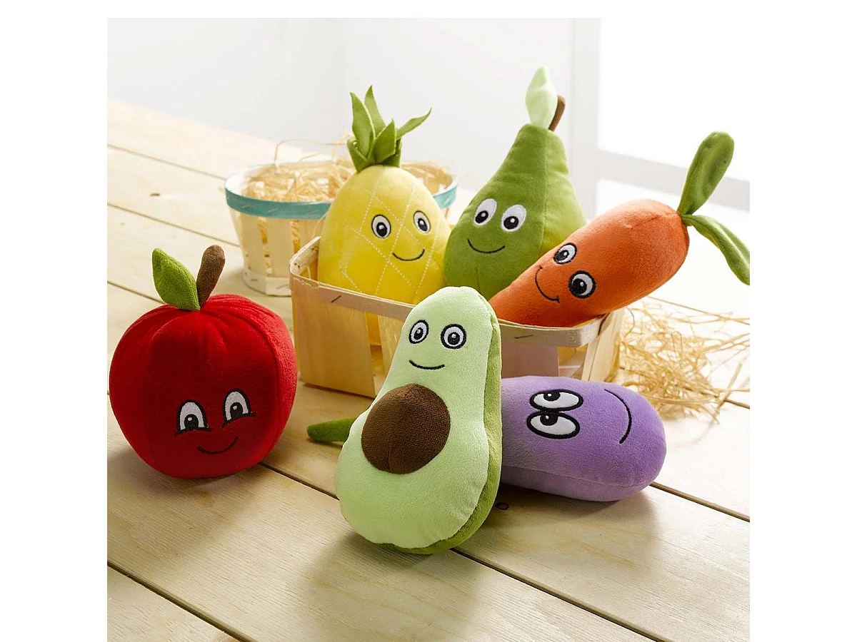 Peluche pour Chien "Poire" 18cm Vert