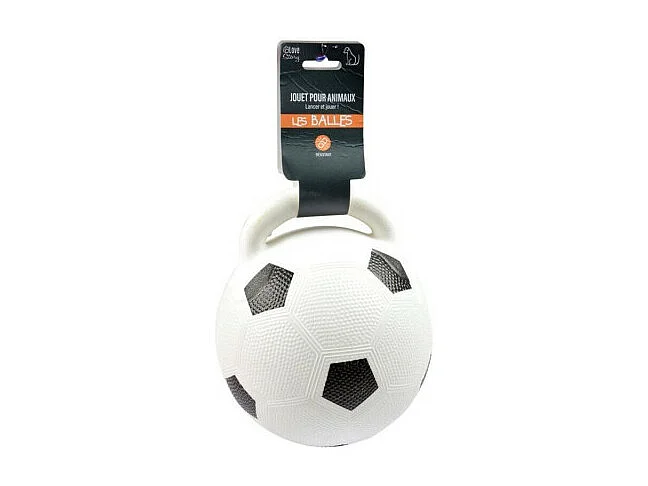 Jouet pour Chien "Ballon de Foot" 20cm Blanc & Noir
