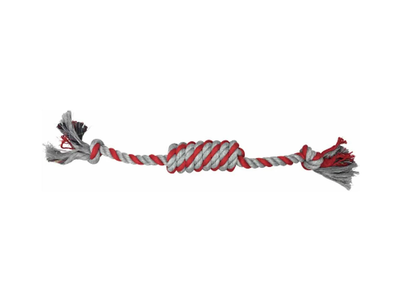 Jouet pour Chien "Corde & Nœuds" 19cm Rouge