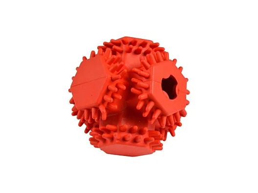Jouet pour Chien Distributeur "Balle Cube" 10cm Rouge