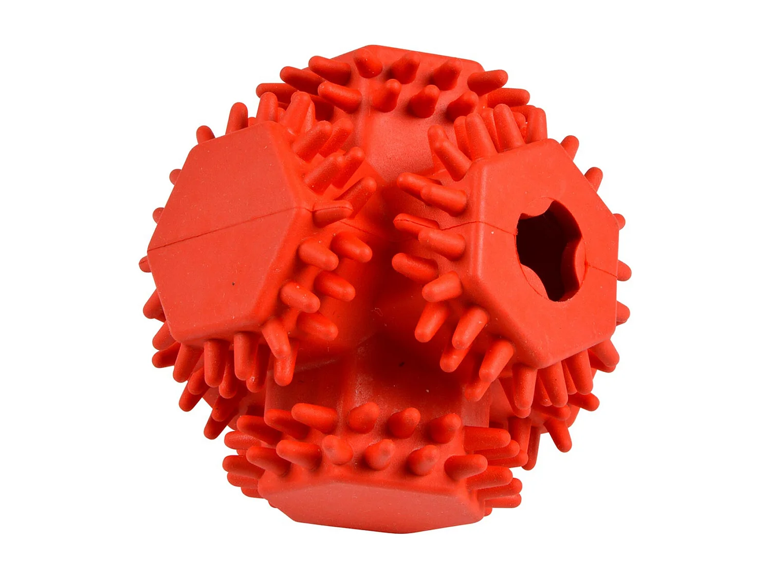 Jouet pour Chien Distributeur "Balle Cube" 10cm Rouge