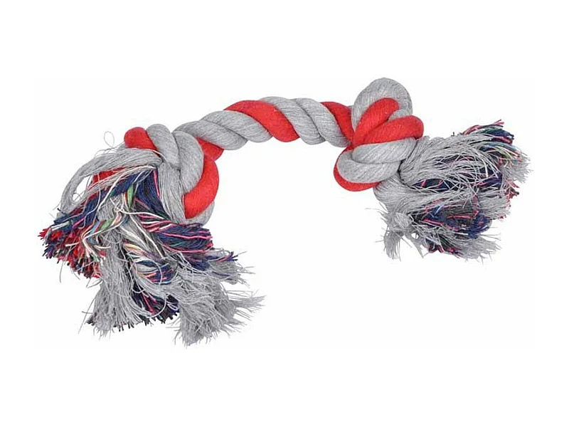 Jouet pour Chien "Corde 2 Nœuds" 28cm Rouge