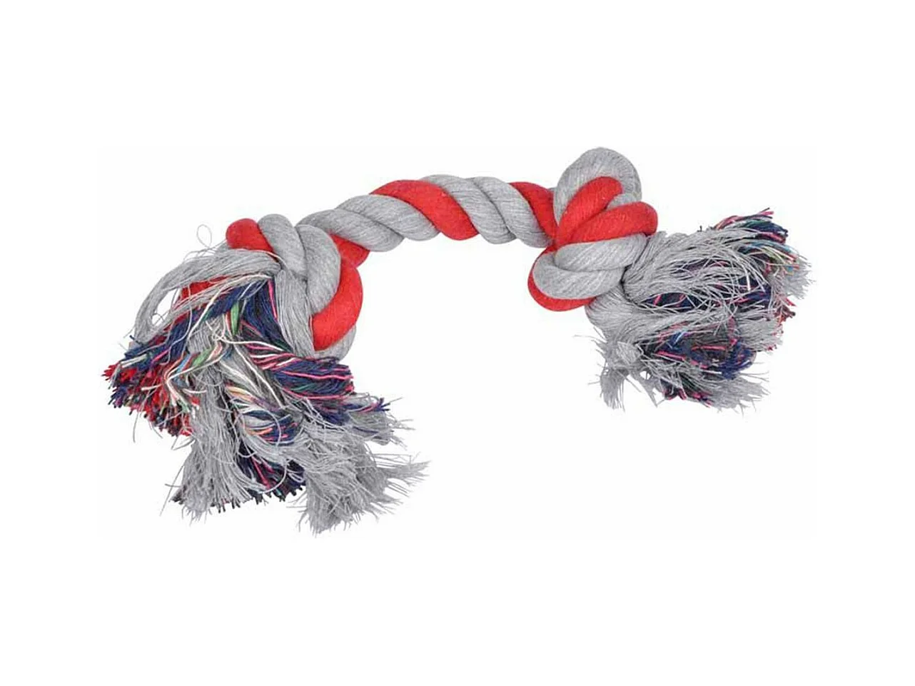 Jouet pour Chien "Corde 2 Nœuds" 28cm Rouge