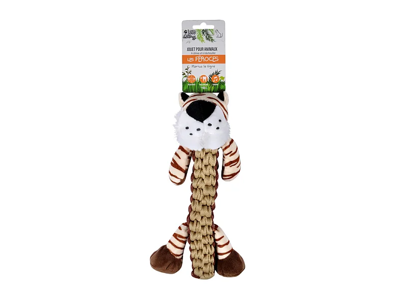 Peluche pour Chien "Tigre" 34cm Marron