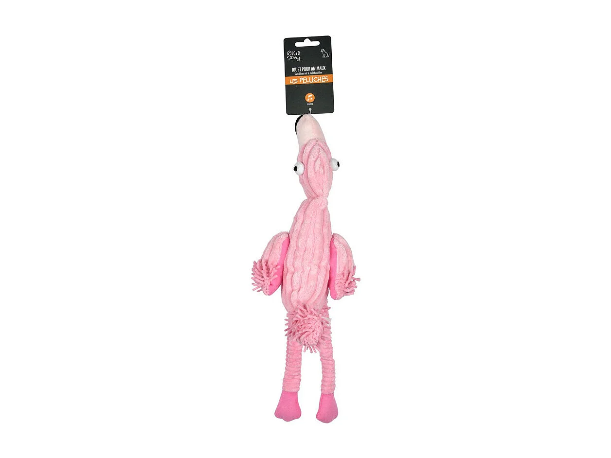 Peluche pour Chien "Flamant Rose" 46cm Rose