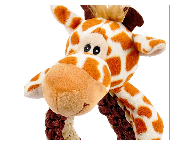 Peluche pour Chien "Girafe" 21cm Marron