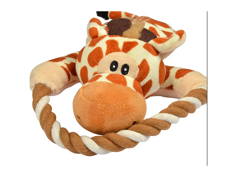 Peluche pour Chien "Girafe" 21cm Marron