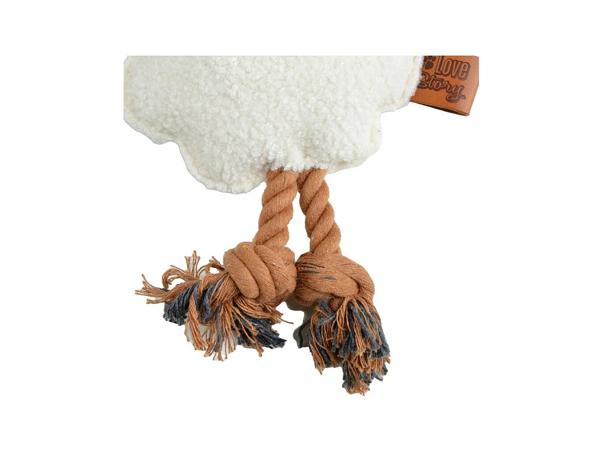 Jouet Peluche Mouton pour Chien "Wooly" 40cm Écru
