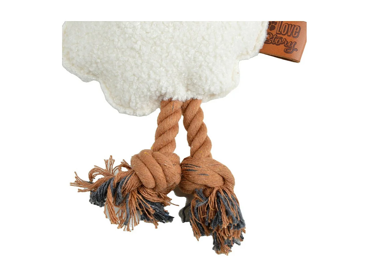 Jouet Peluche Mouton pour Chien "Wooly" 40cm Écru