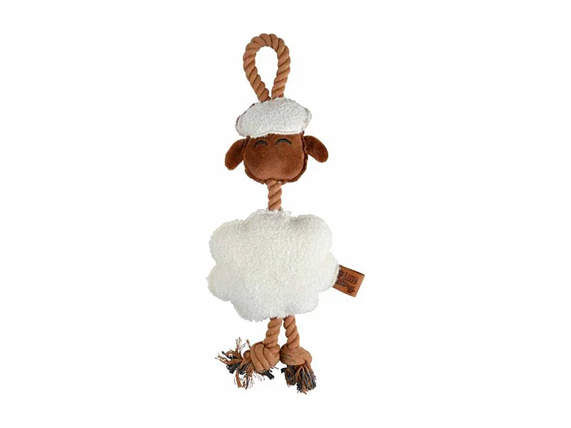 Jouet Peluche Mouton pour Chien "Wooly" 40cm Écru