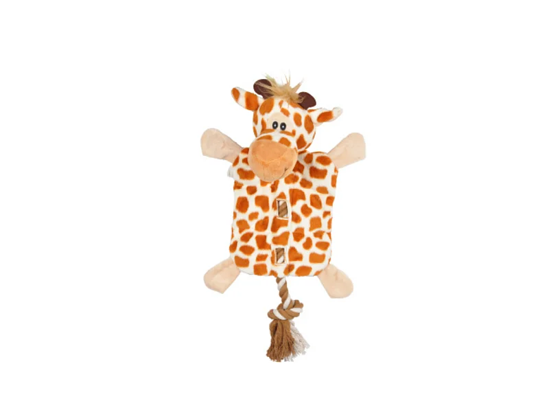 Peluche pour Chien "Girafe" 37cm Marron