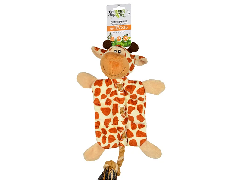 Peluche pour Chien "Girafe" 37cm Marron
