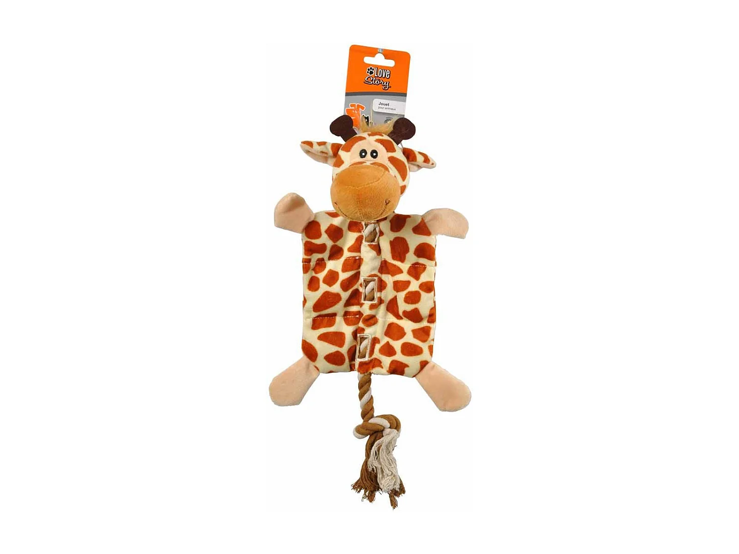 Peluche pour Chien "Girafe" 37cm Marron