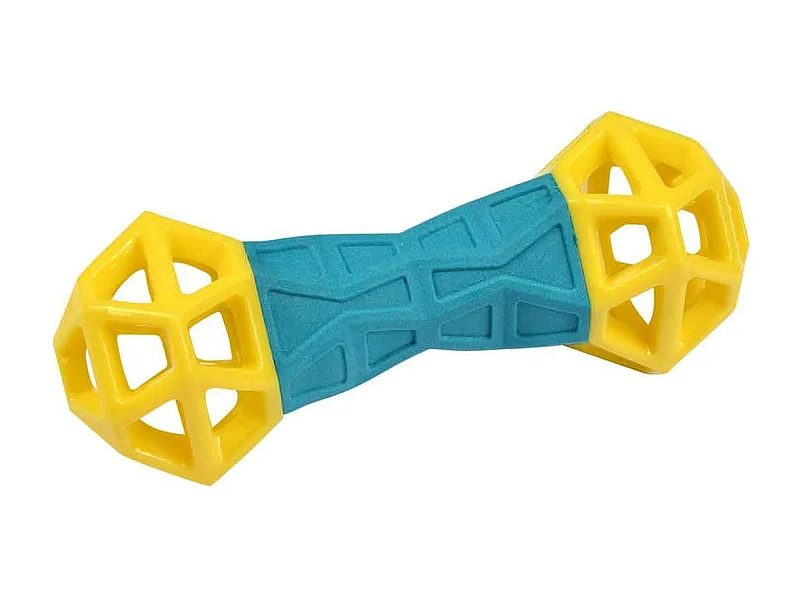 Jouet pour Chien Os "Géométrique" 18cm Bleu