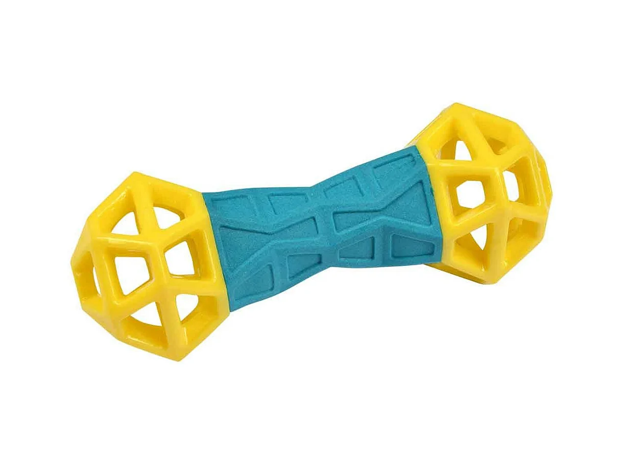 Jouet pour Chien Os "Géométrique" 18cm Bleu