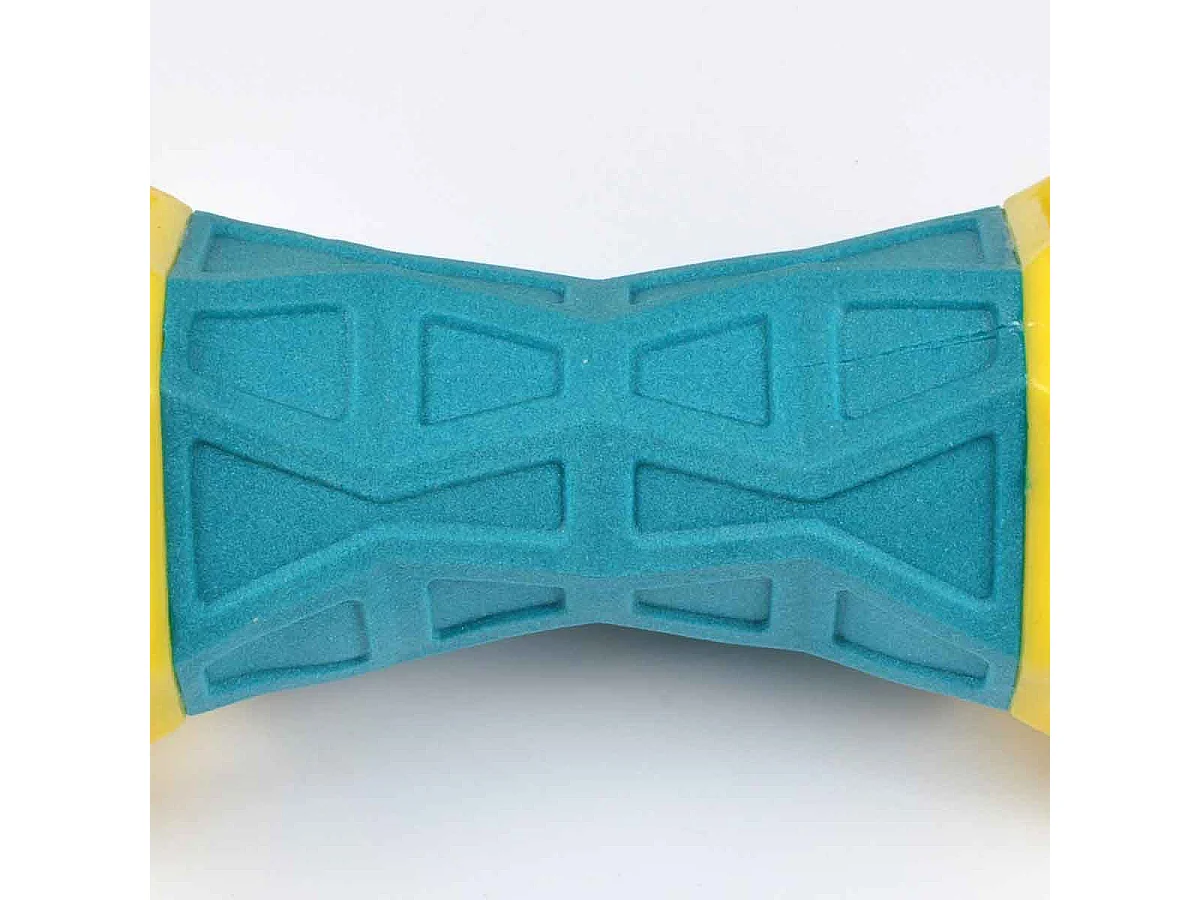 Jouet pour Chien Os "Géométrique" 18cm Bleu