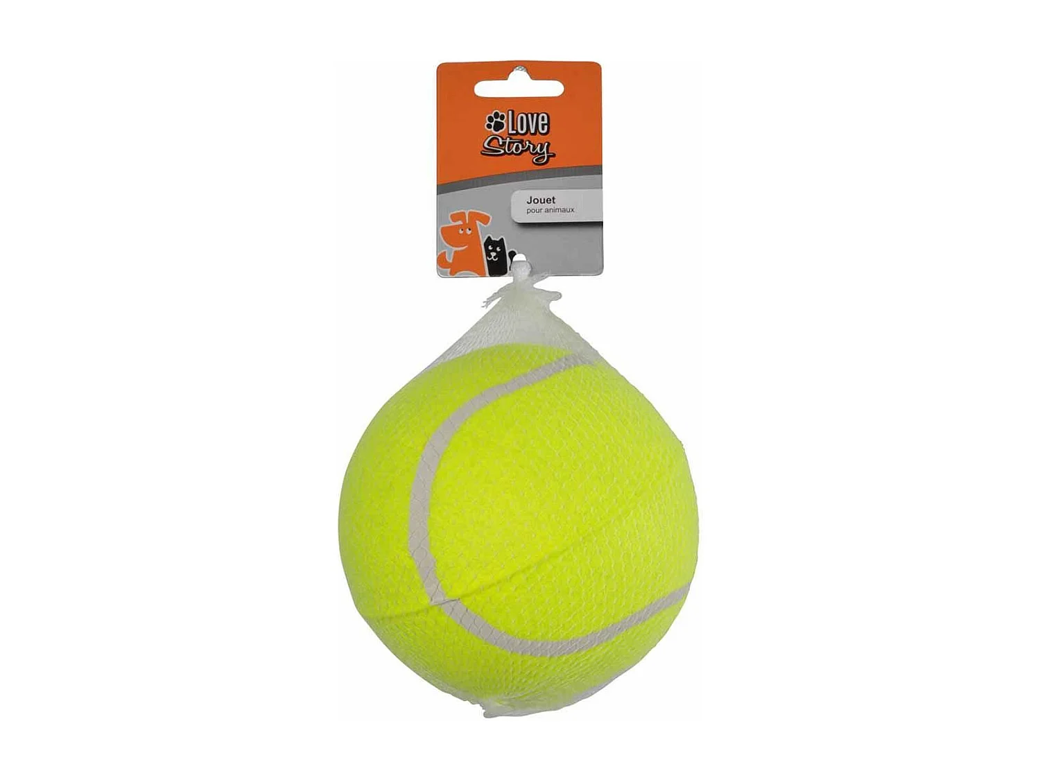 Jouet pour Chien "Balle de Tennis" 13cm Jaune