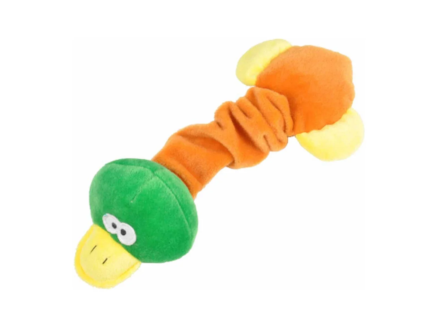 Peluche pour Chien "Oiseau" 30cm Vert & Orange