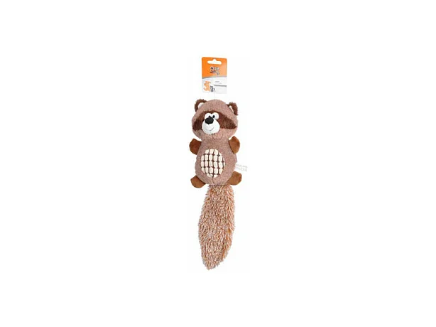 Peluche pour Chien "Raton Laveur" 40cm Marron