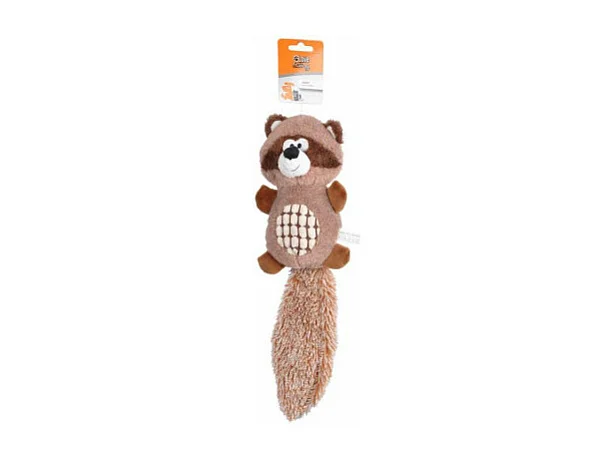 Peluche pour Chien "Raton Laveur" 40cm Marron